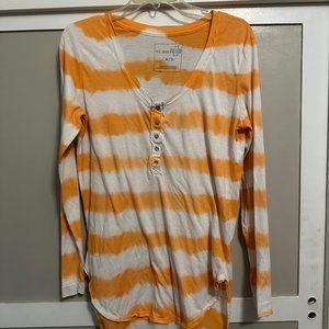 We The Free orange and white striped tunic